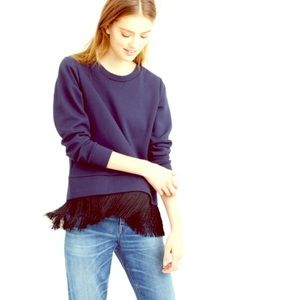 J. Crew Swing Crew Sweatshirt Navy and Black